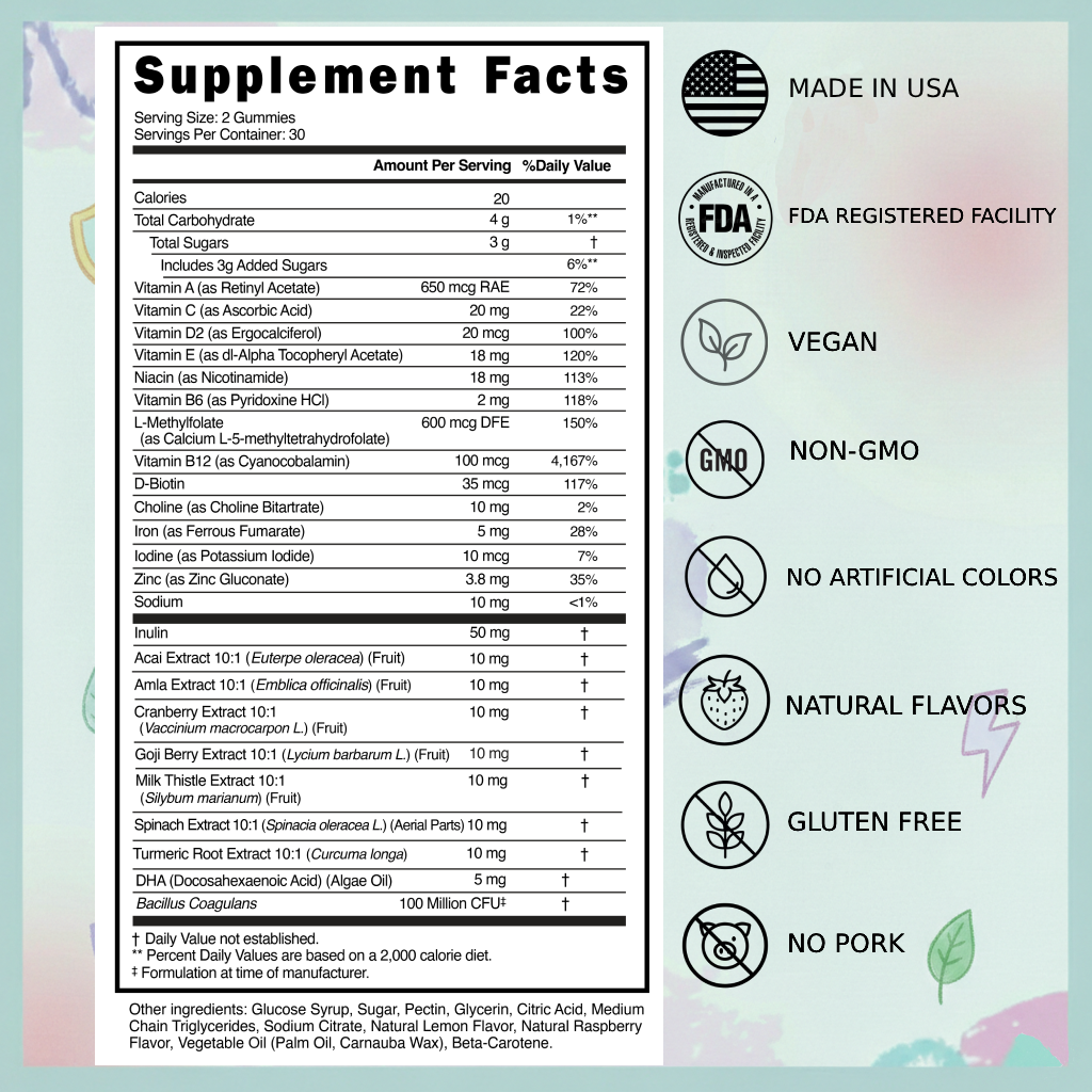 Everher Multivitamin Gummies - 1 Month Supply